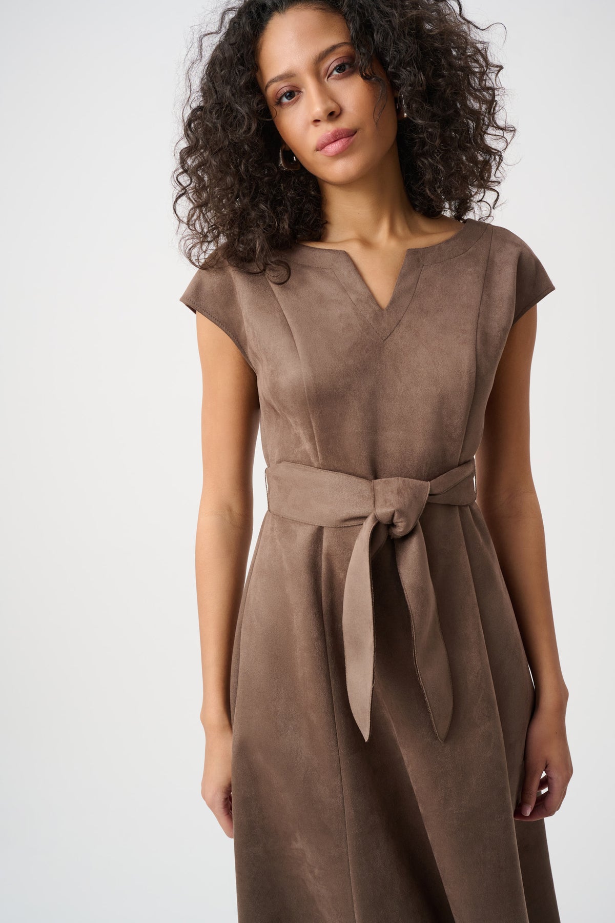 Brown Suedette Dress 263105