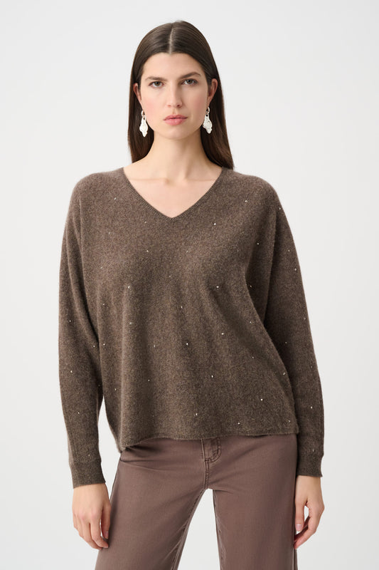 Taupe Gem Cashmere Jumper 263940