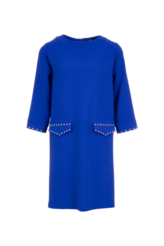 Blue Gold Stud Dress 406