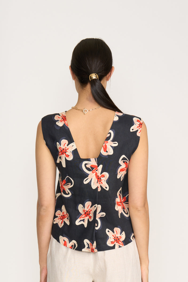 Its Only Natural Flower Doodle Top