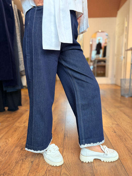 Dark Blue Denim Trouser