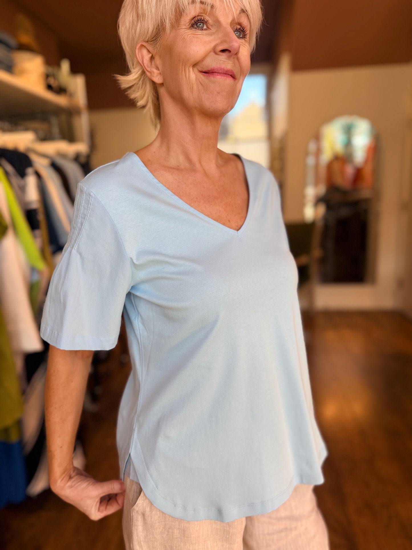 Tuck Me Up Ice Blue Tee