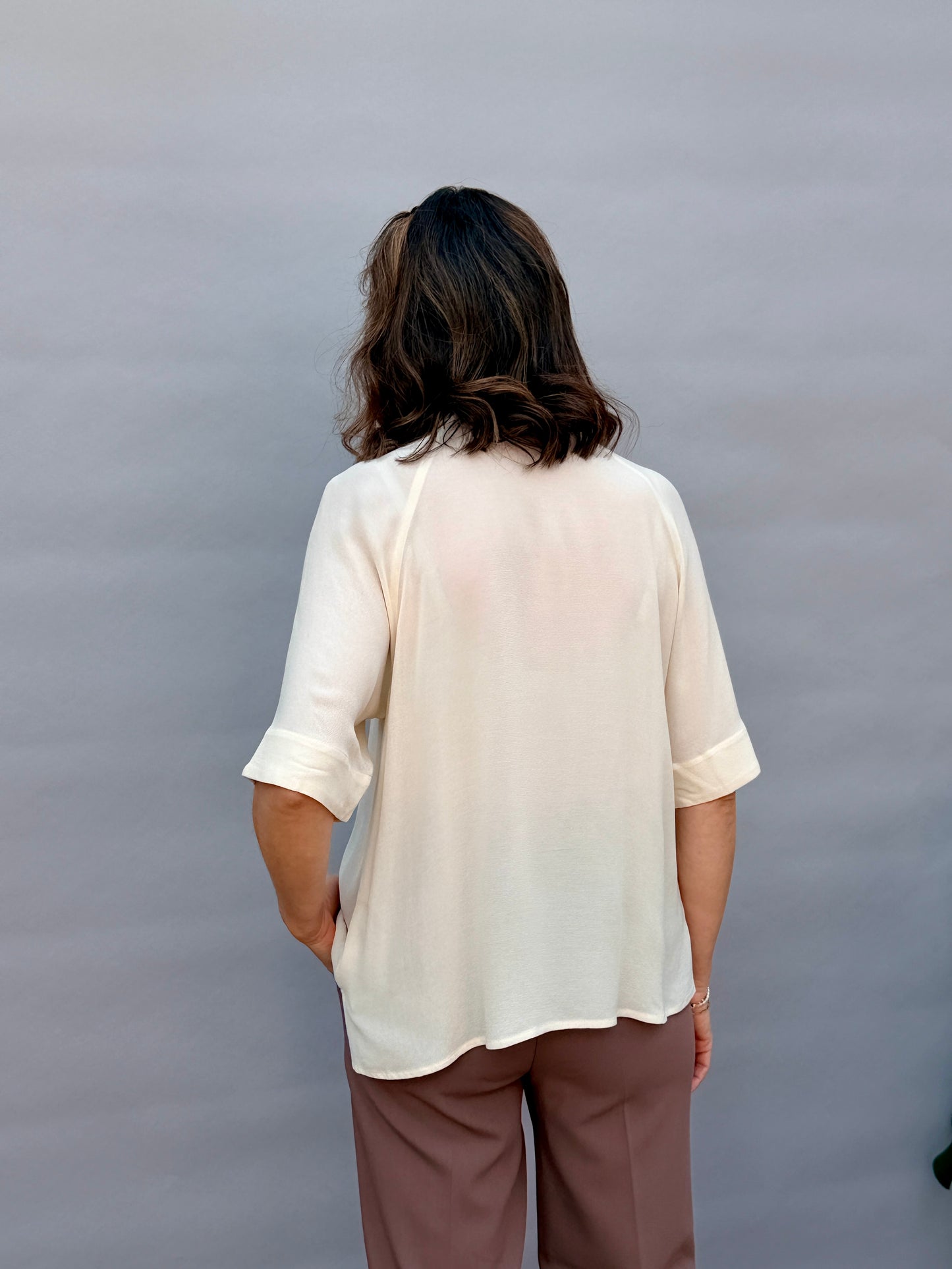 Ecru Raglan Sleeve Top