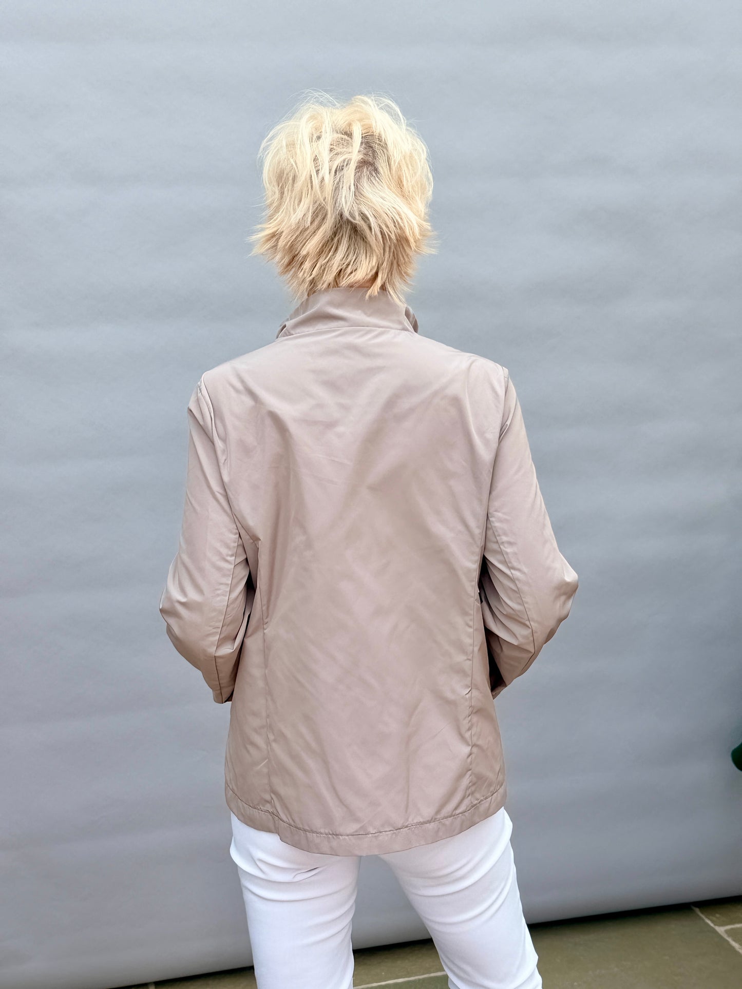 Taupe Print Double Jacket
