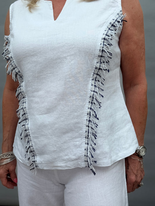 White Aline Top