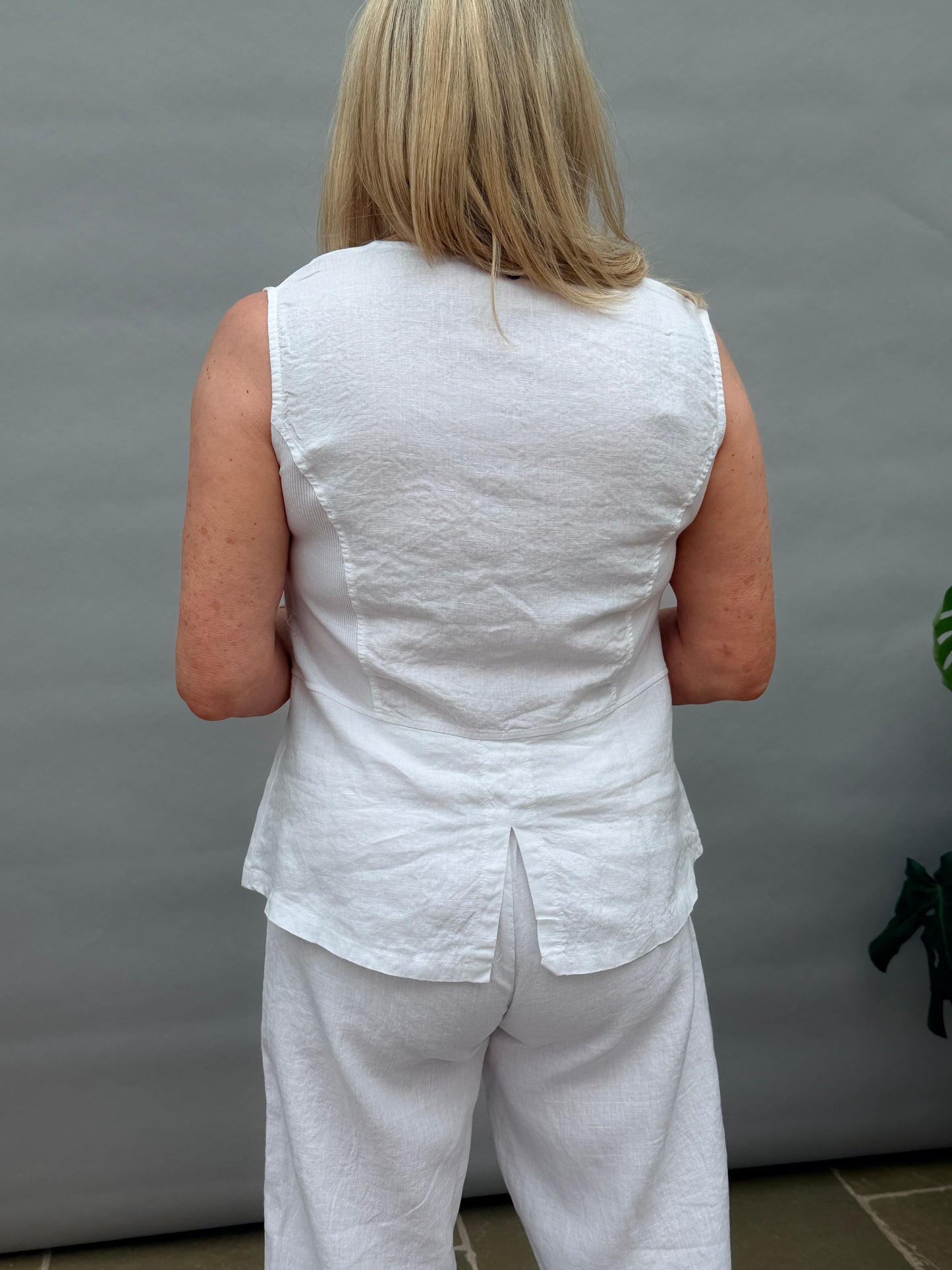 White Aline Top
