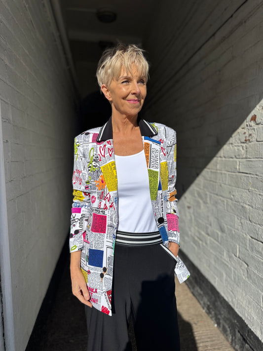 Graphic Print Blazer 252088