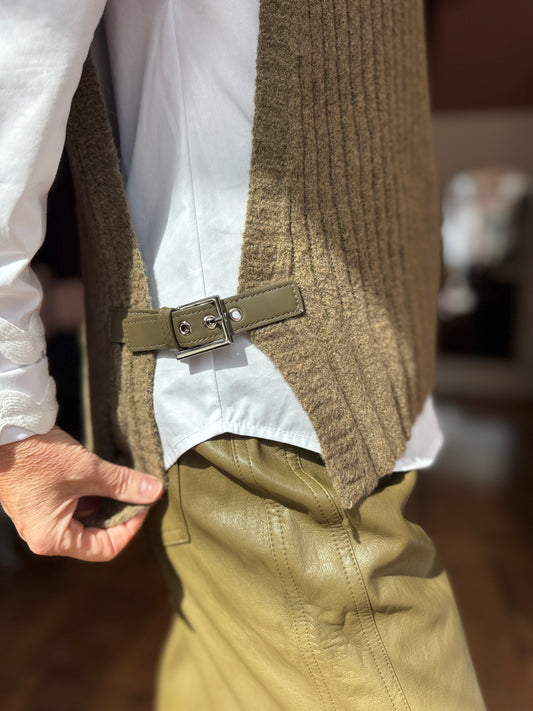 Capers Melange Ribbed Sweater