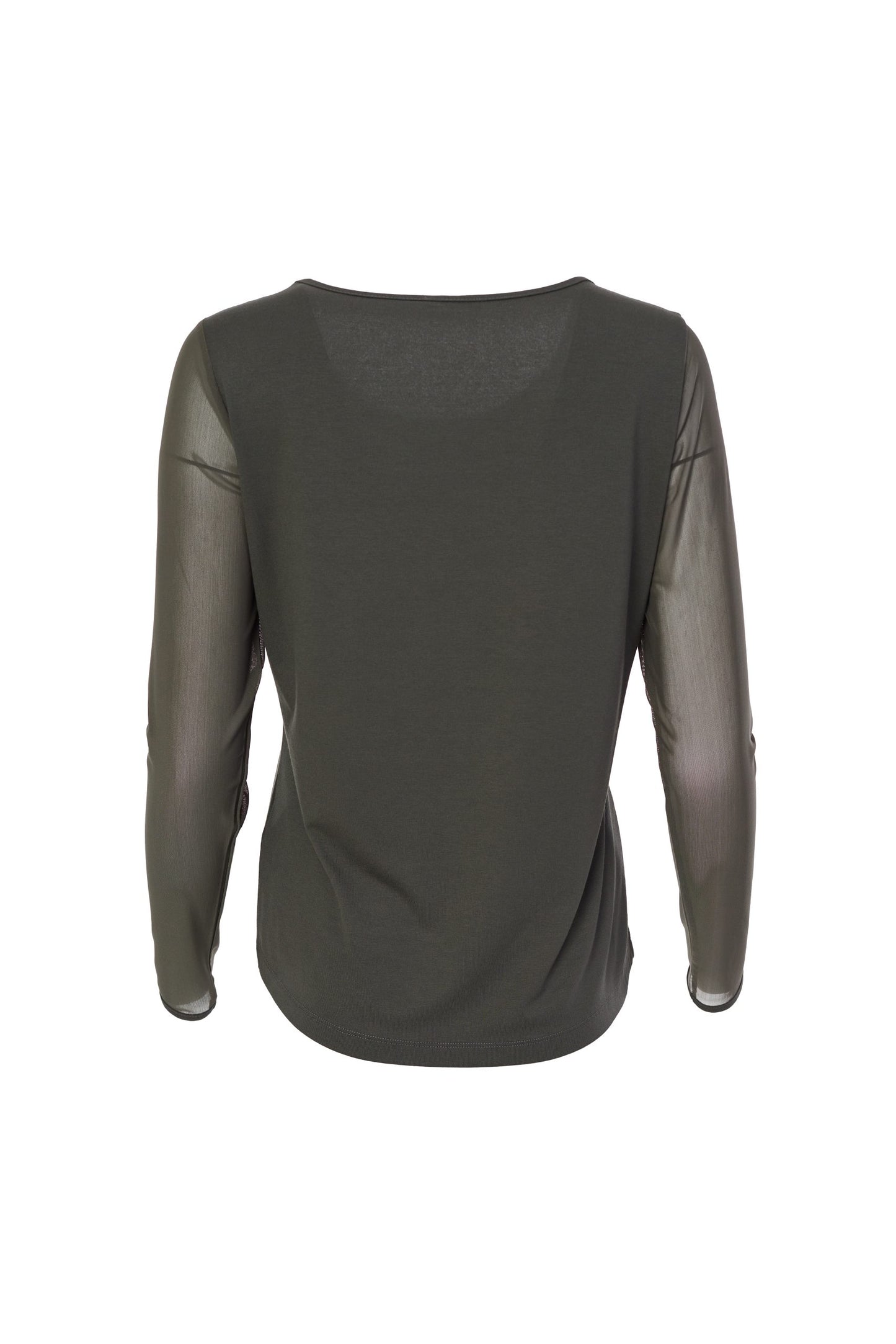 Black Mesh Sleeve Top