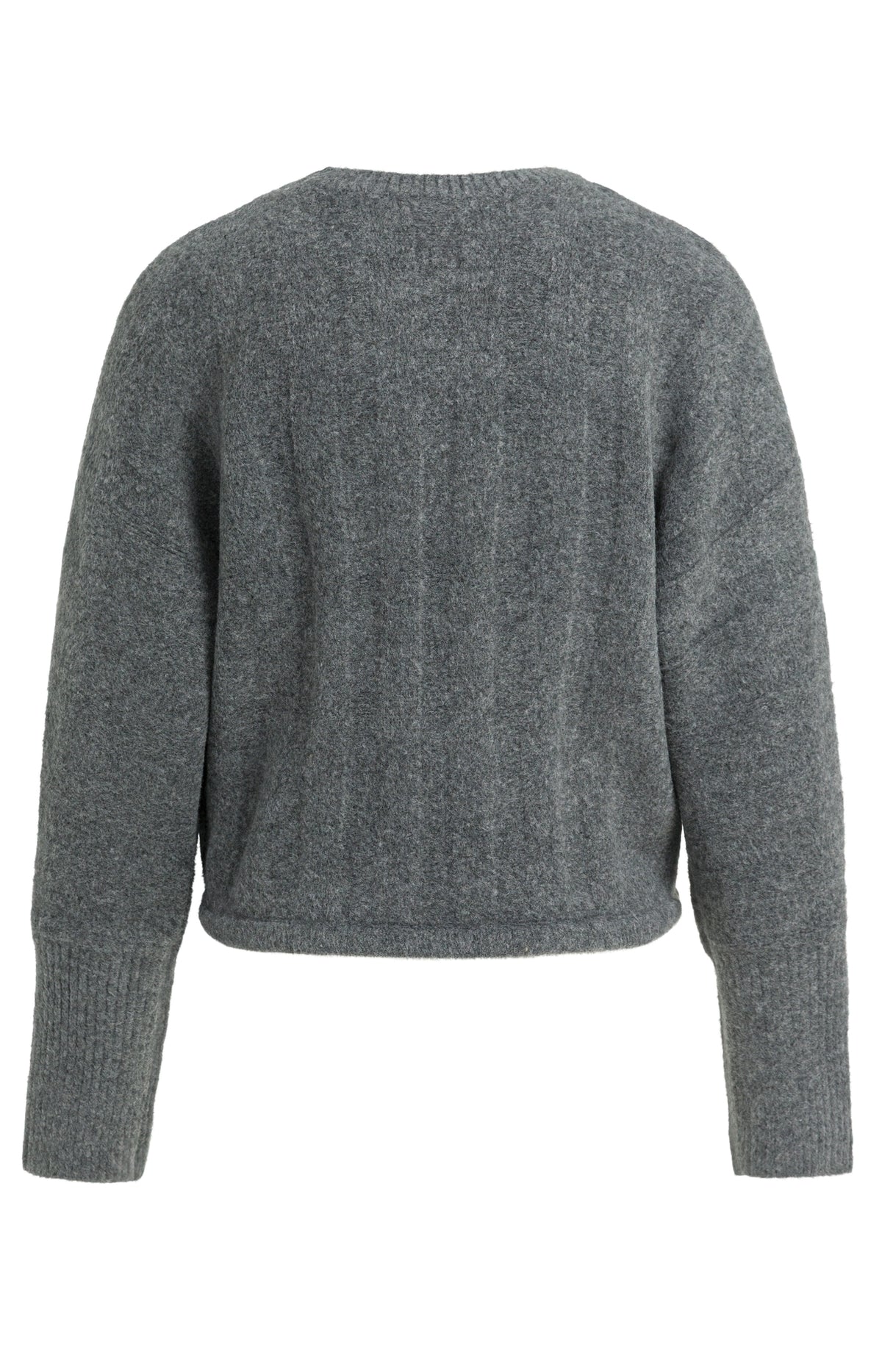 Grey Melange Batwing Sweater