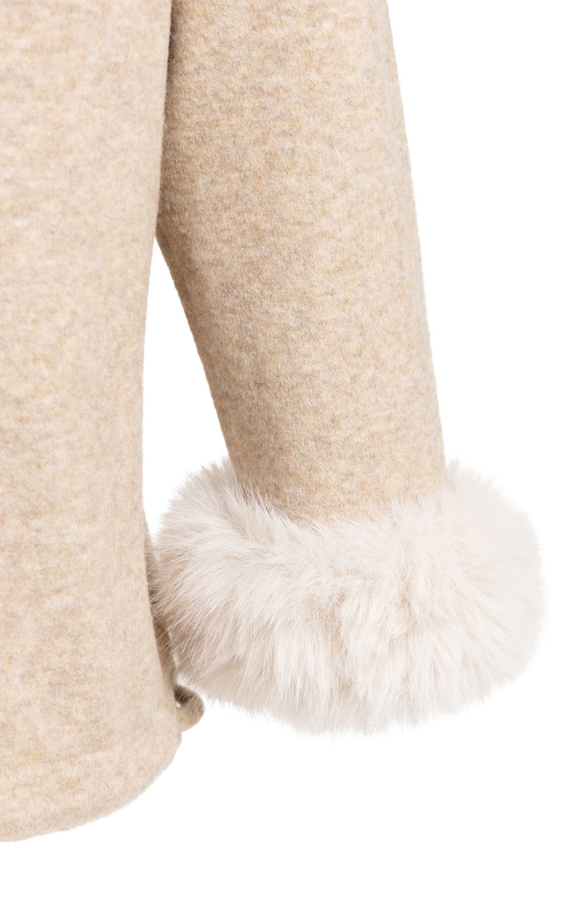 Beige Sweater Detachable Cuffs
