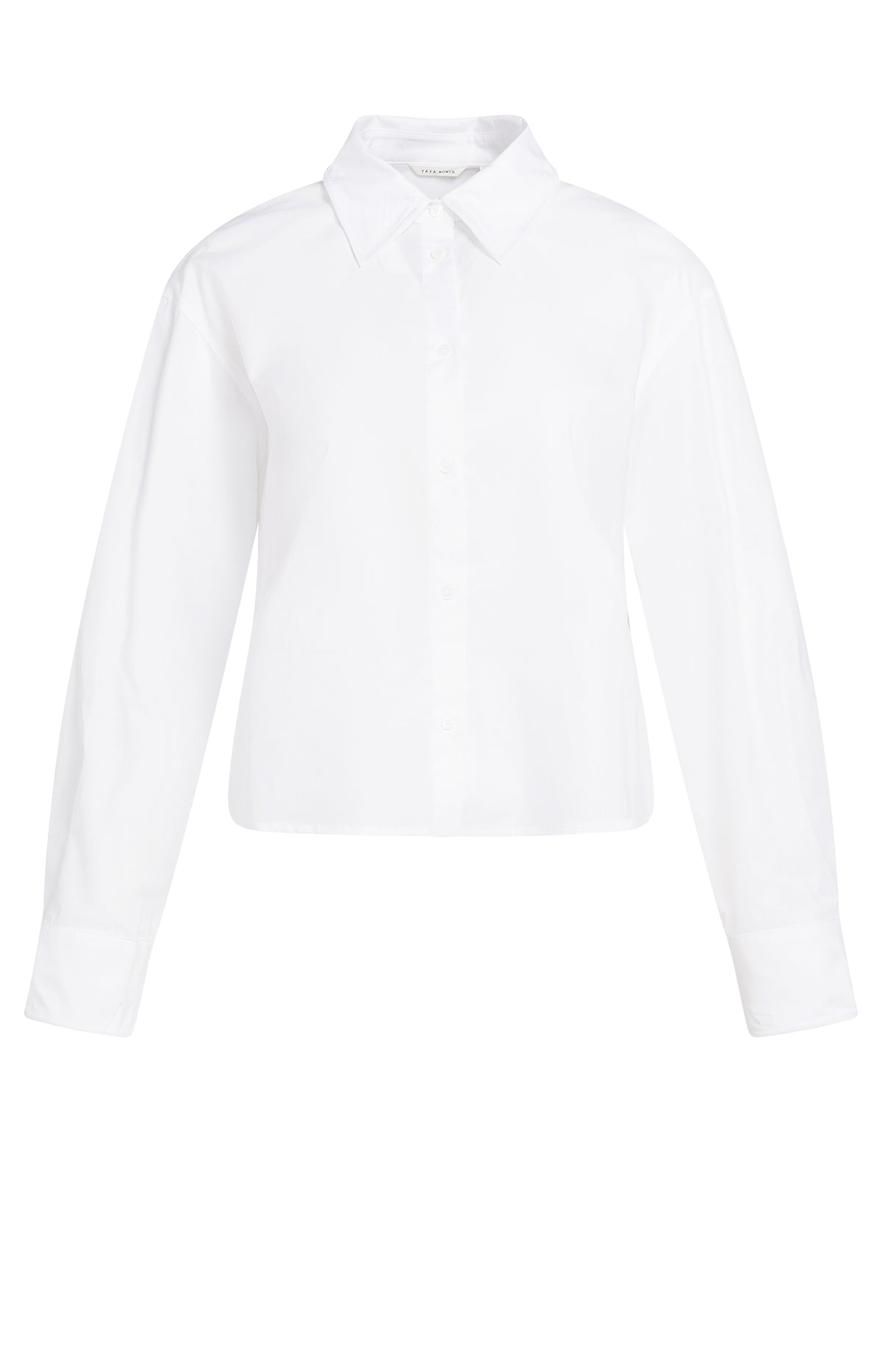 White Cotton Wired Collar Blouse
