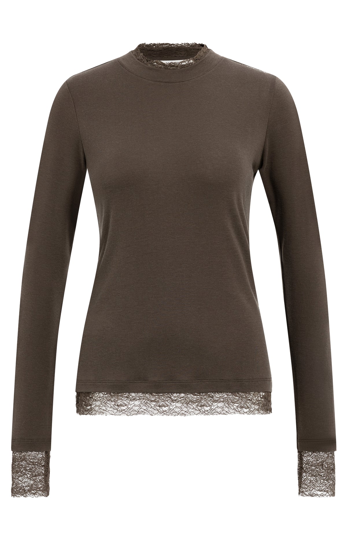 Slate Black Brown Jersey Top