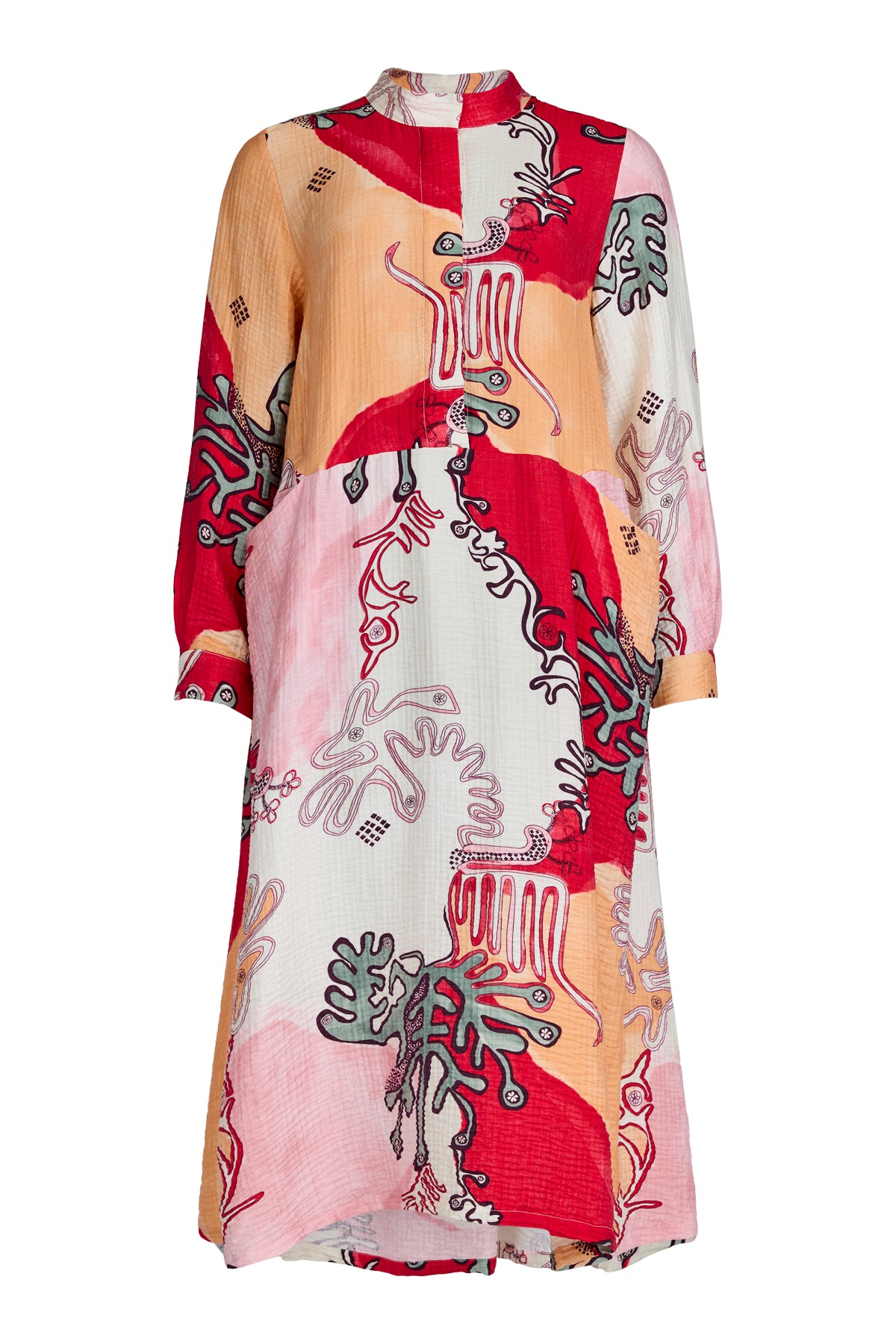 Red Print Dress
