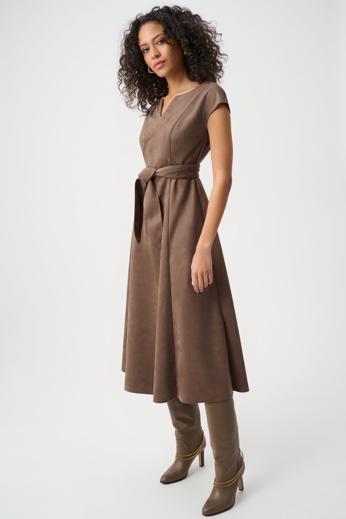 Brown Suedette Dress 263105