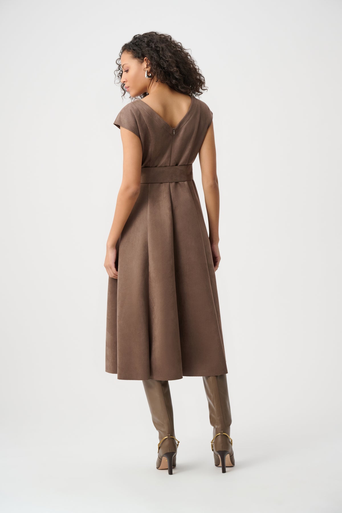 Brown Suedette Dress 263105