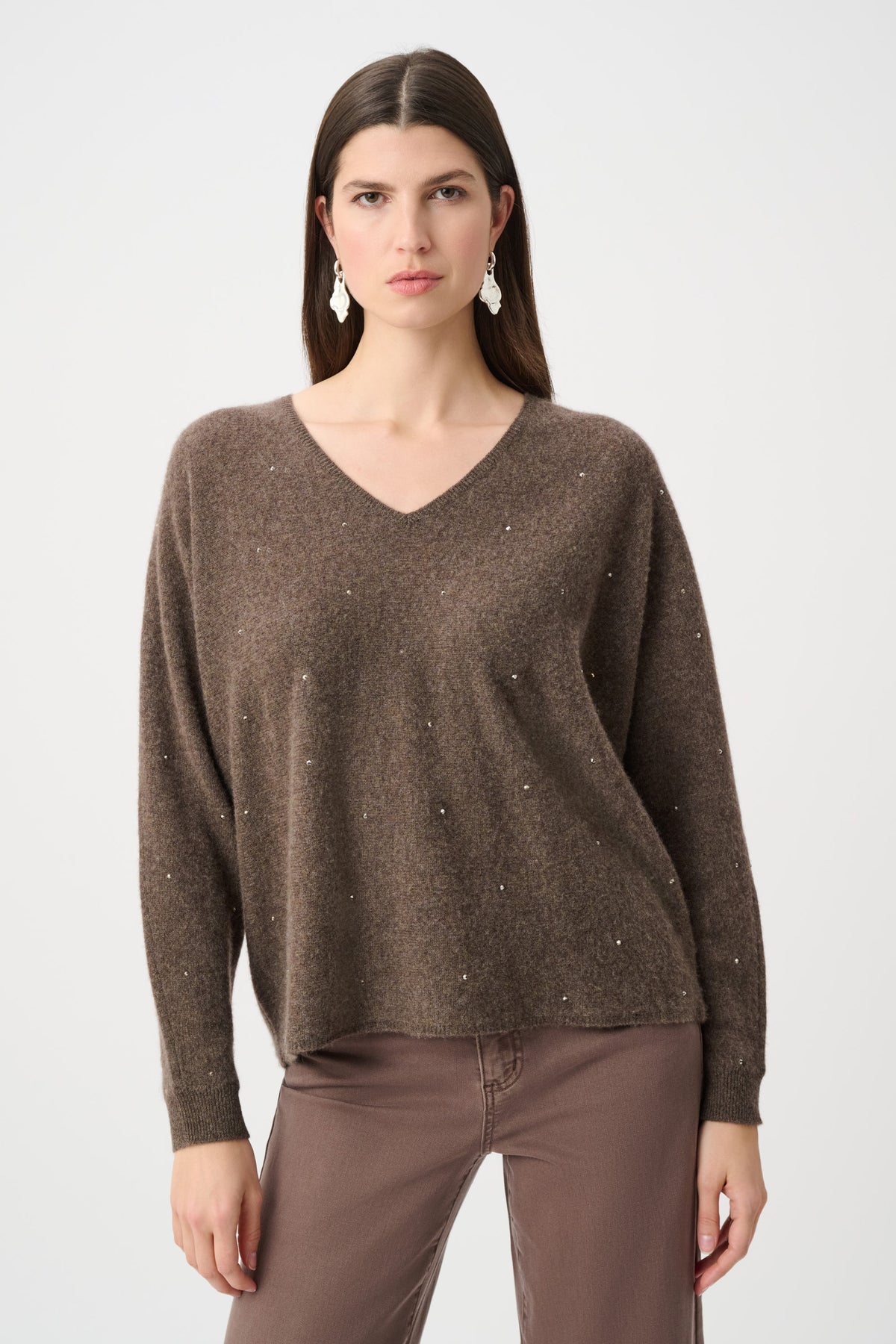 Taupe Gem Cashmere Jumper 263940