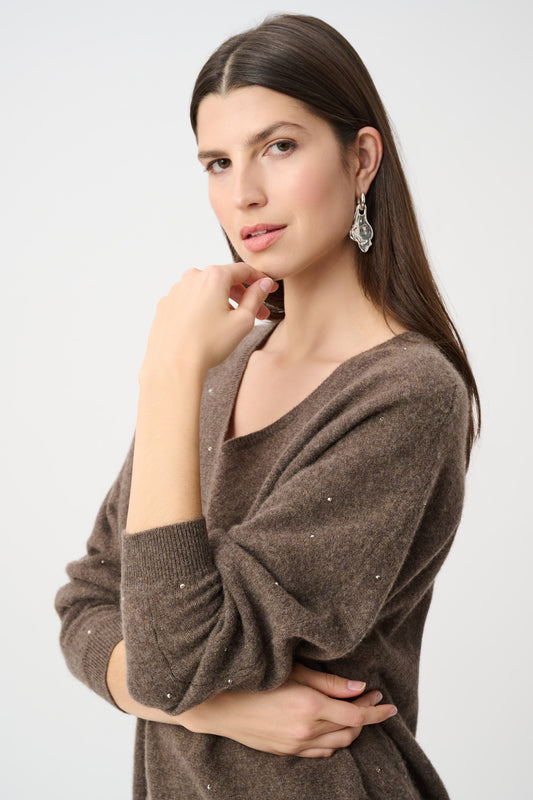 Taupe Gem Cashmere Jumper 263940
