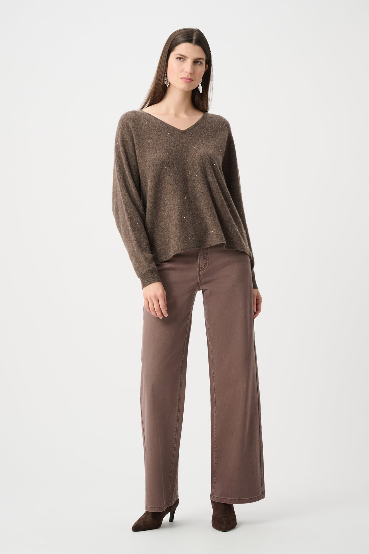 Taupe Gem Cashmere Jumper 263940