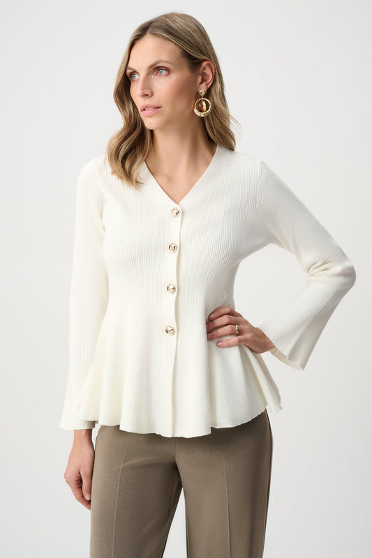 Cream Button Cardigan 263968