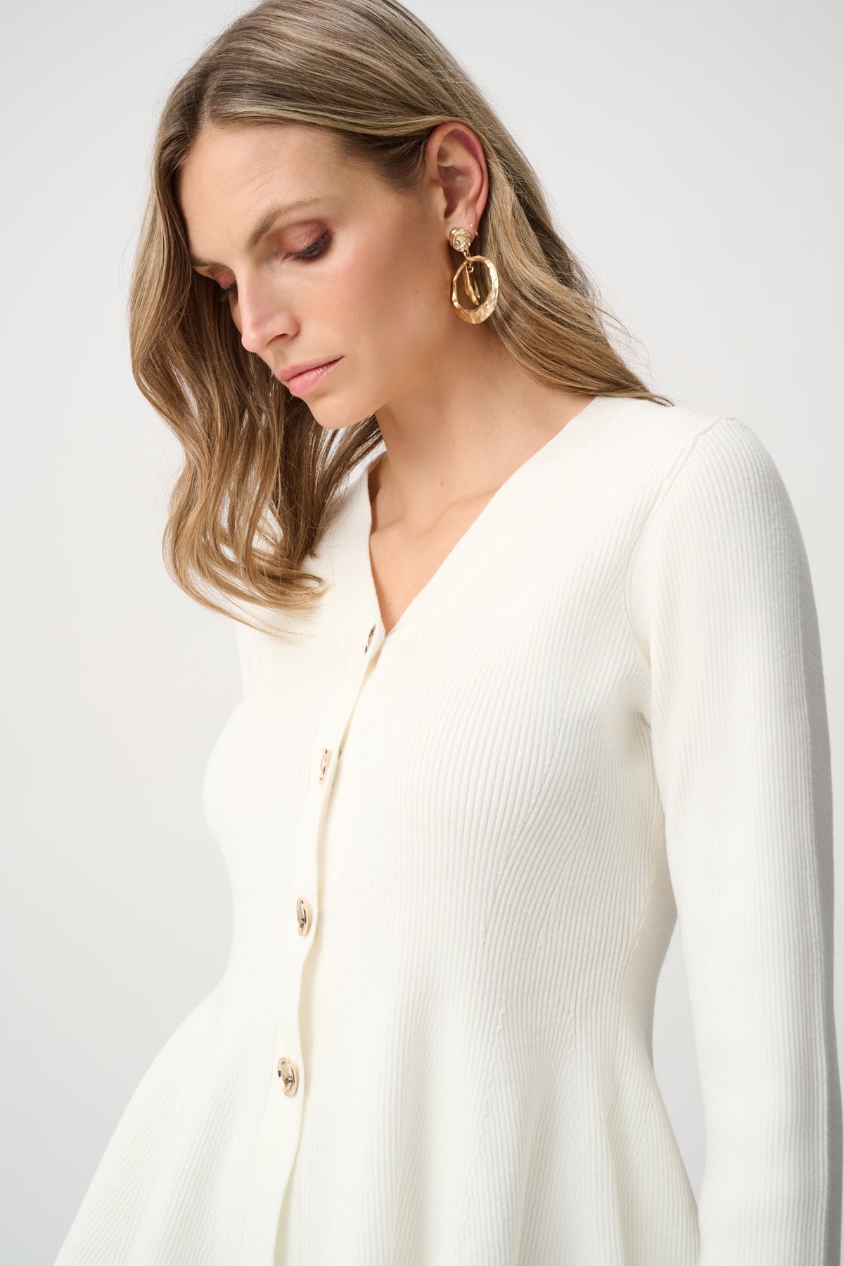 Cream Button Cardigan 263968