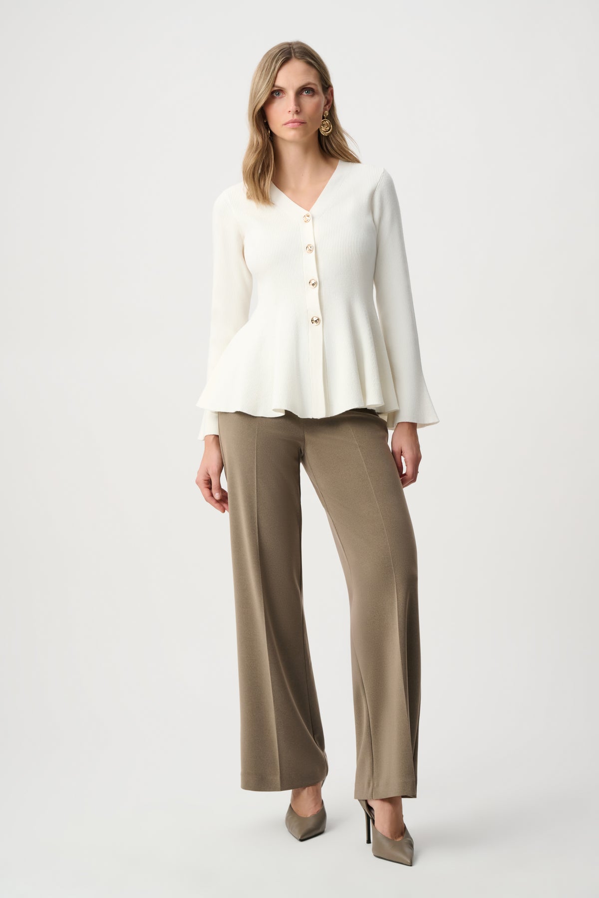 Cream Button Cardigan 263968