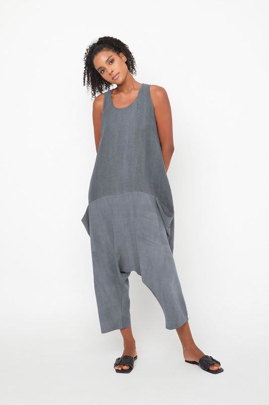 Taupe Relaxed Jumpsuit