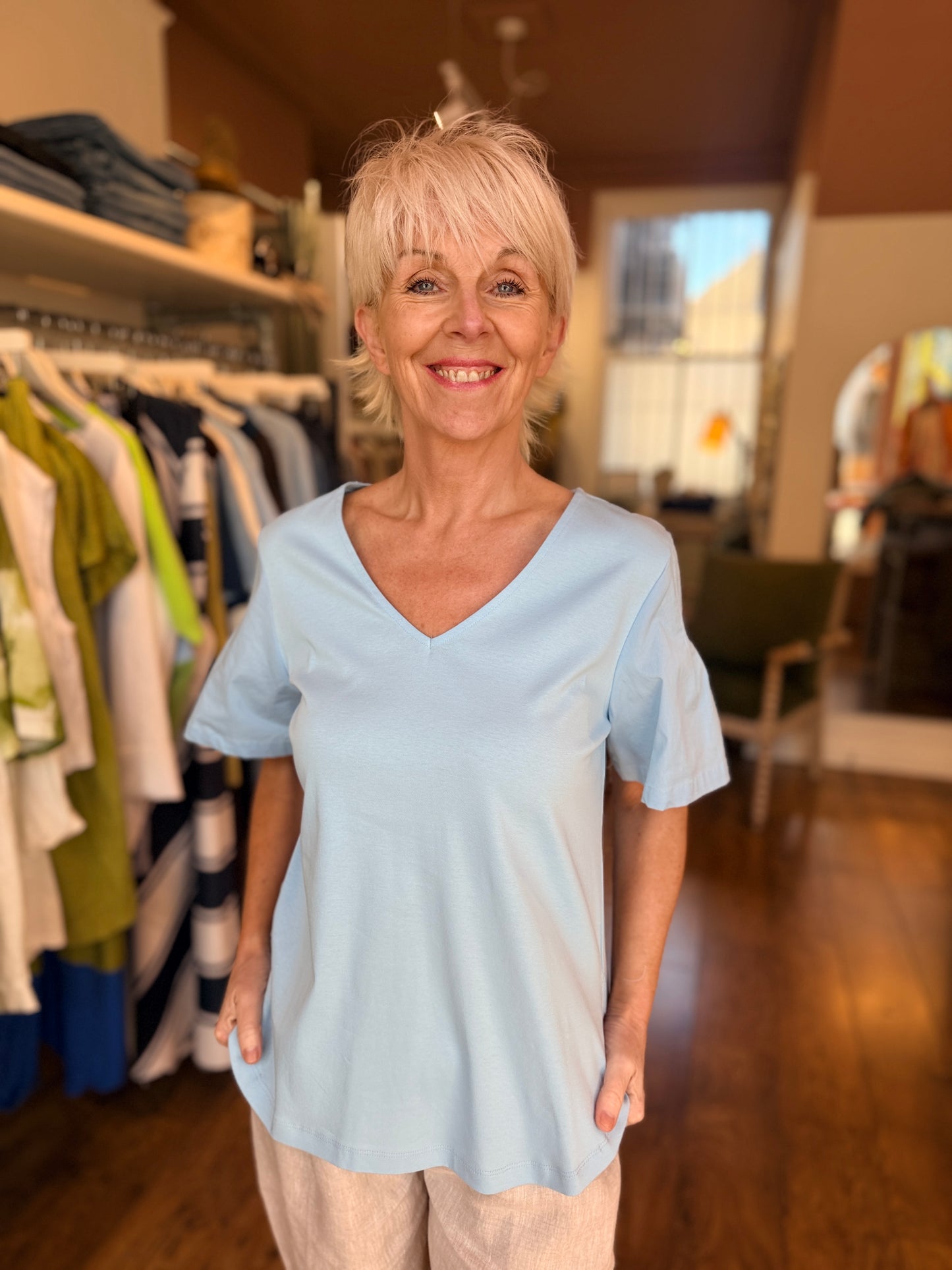 Tuck Me Up Ice Blue Tee