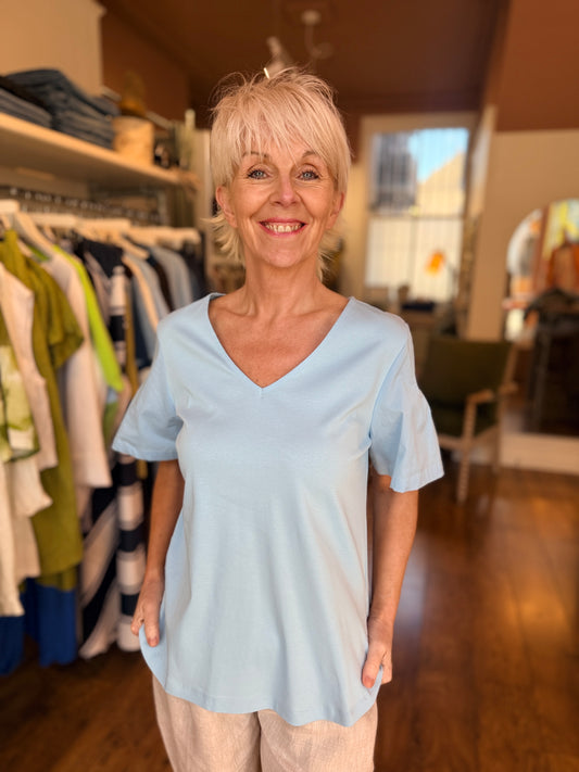 Tuck Me Up Ice Blue Tee