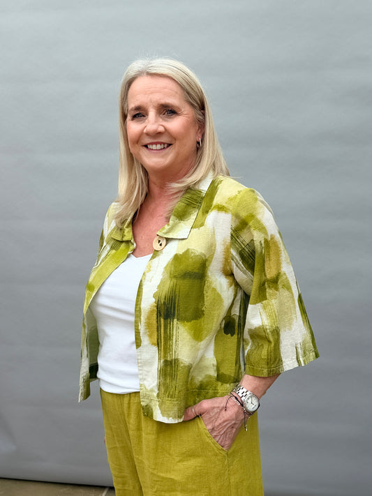 Olive Print Jacket
