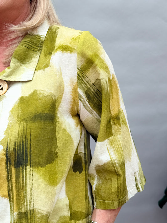 Olive Print Jacket