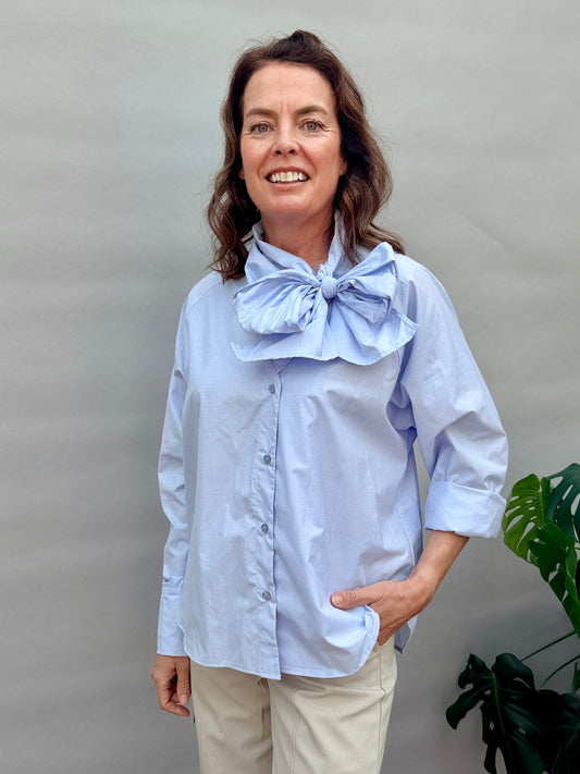 Blue Bow Blouse
