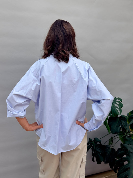 Blue Bow Blouse