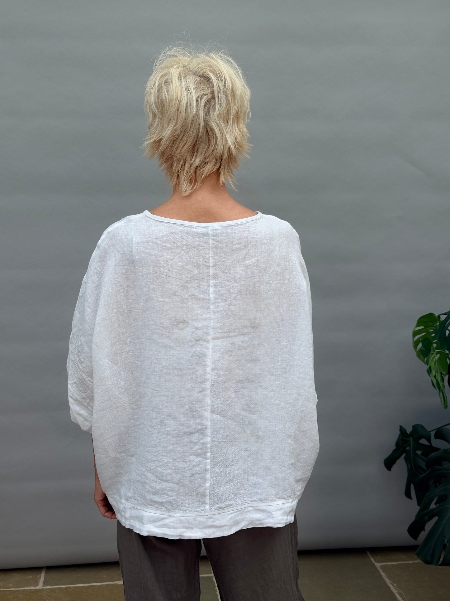 Yustina White Linen Top