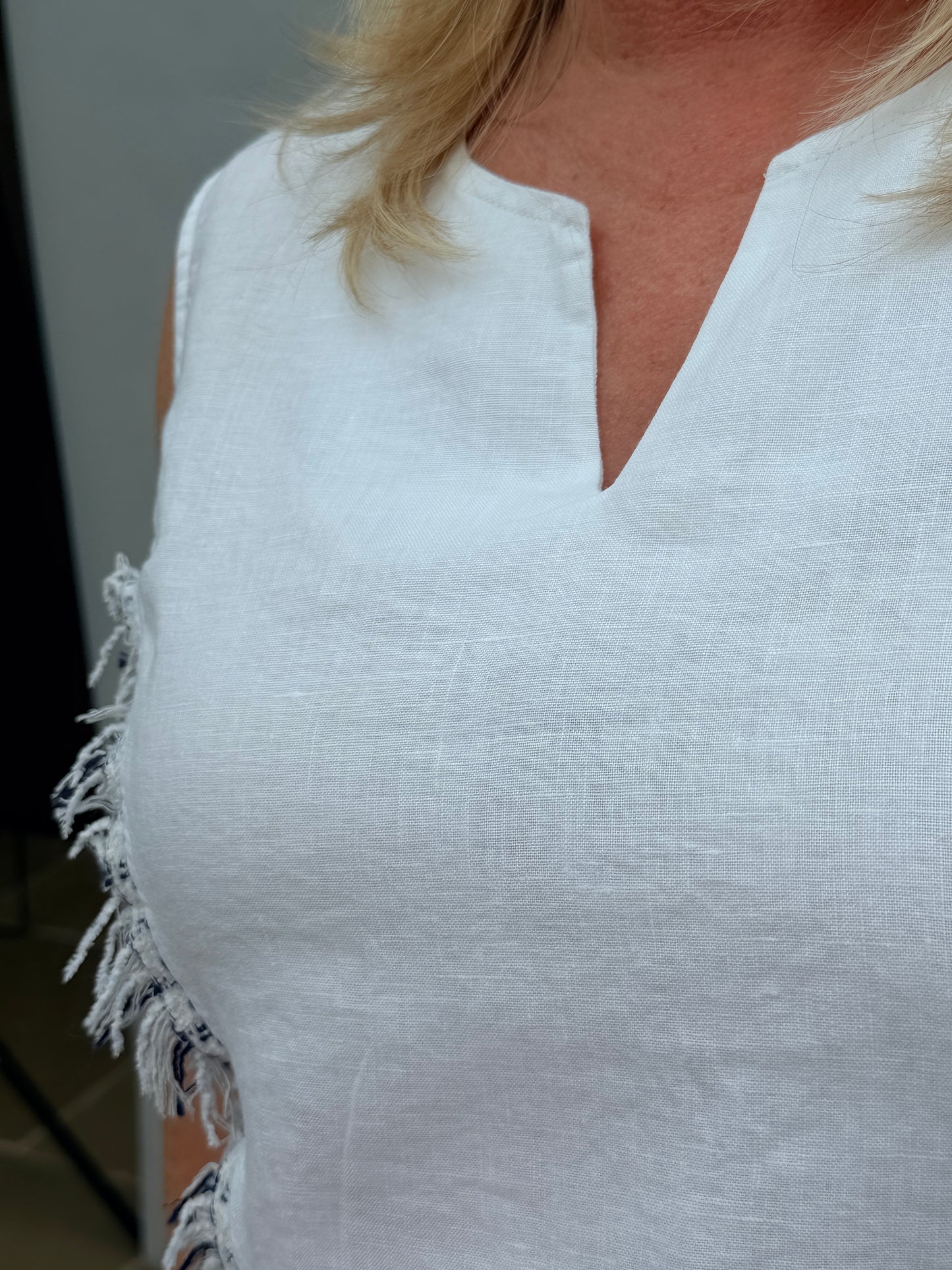 White Aline Top
