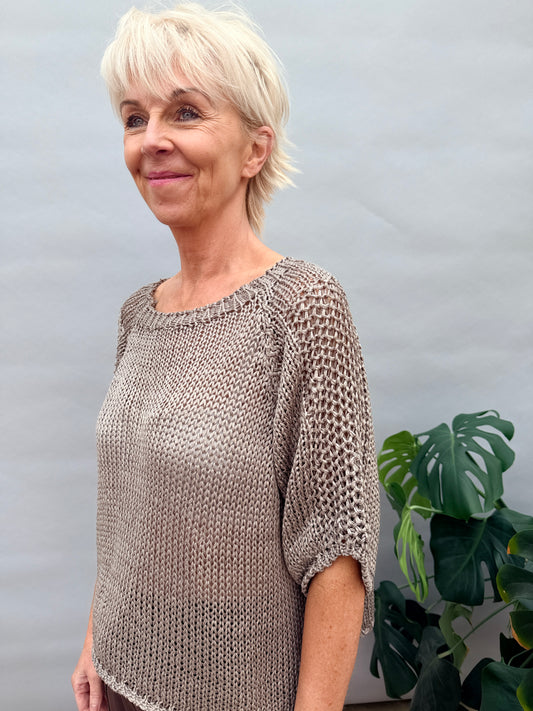 Jacky Taupe Knit