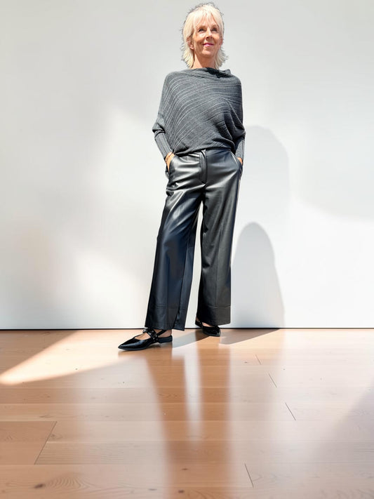 Black Leatherette Trousers