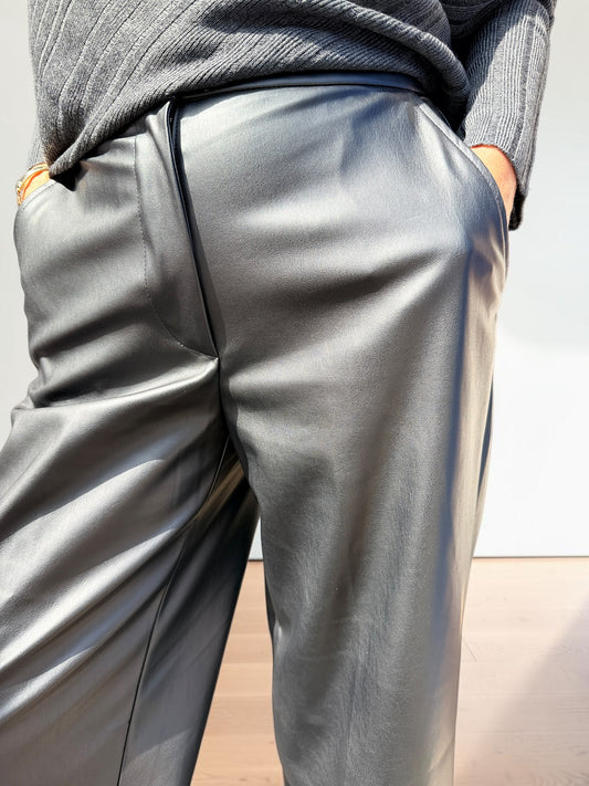 Black Leatherette Trousers