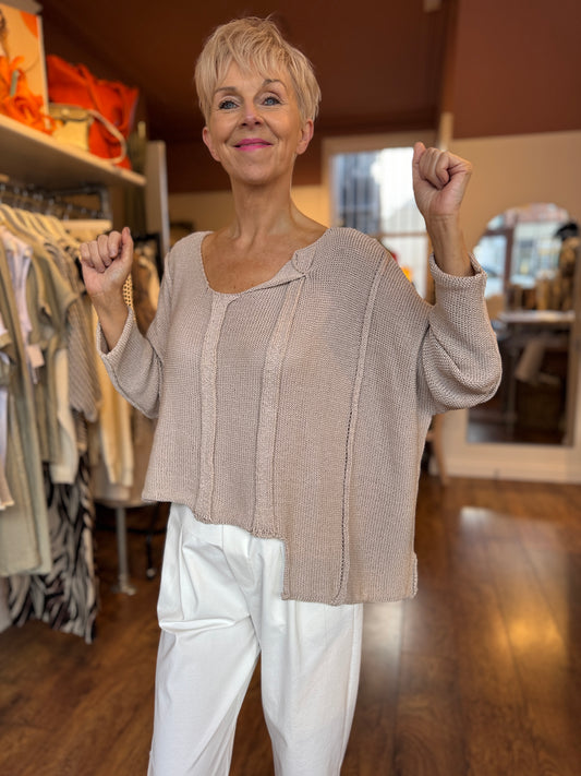 Cream Loose Weave Knit