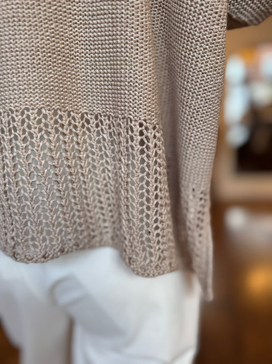Cream Loose Weave Knit
