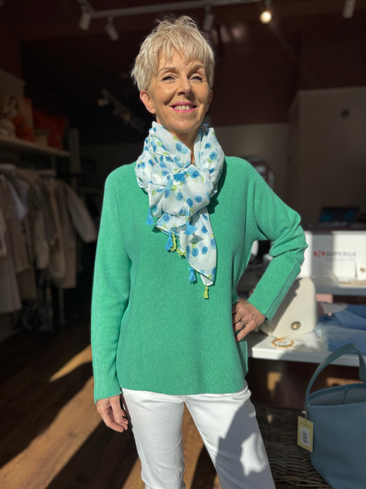 Green V Neck Knit
