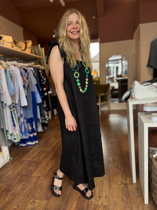 Bali Tie Black Dress