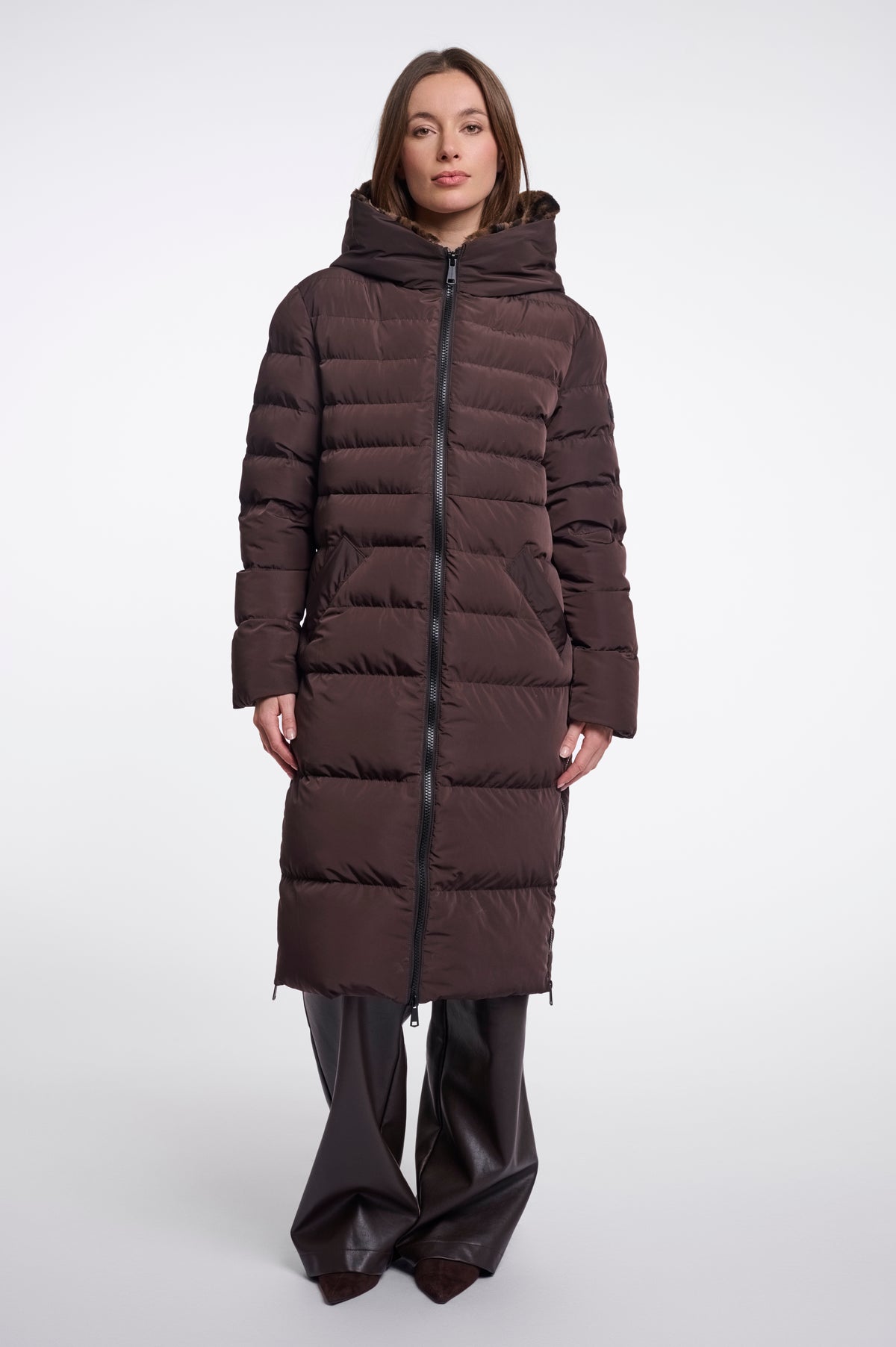 KeilaFur Leopard Brown Coat
