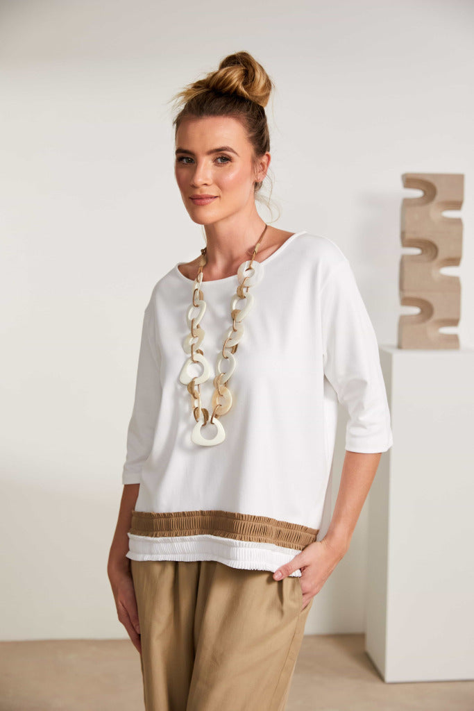White Jersey Top