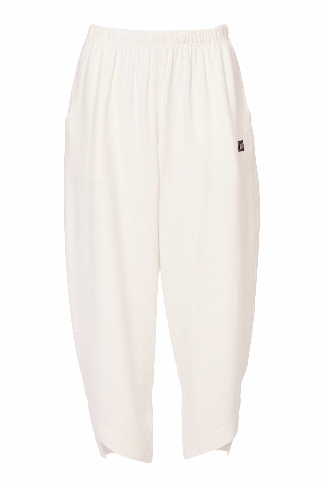 White Curved Detail Trouser 217