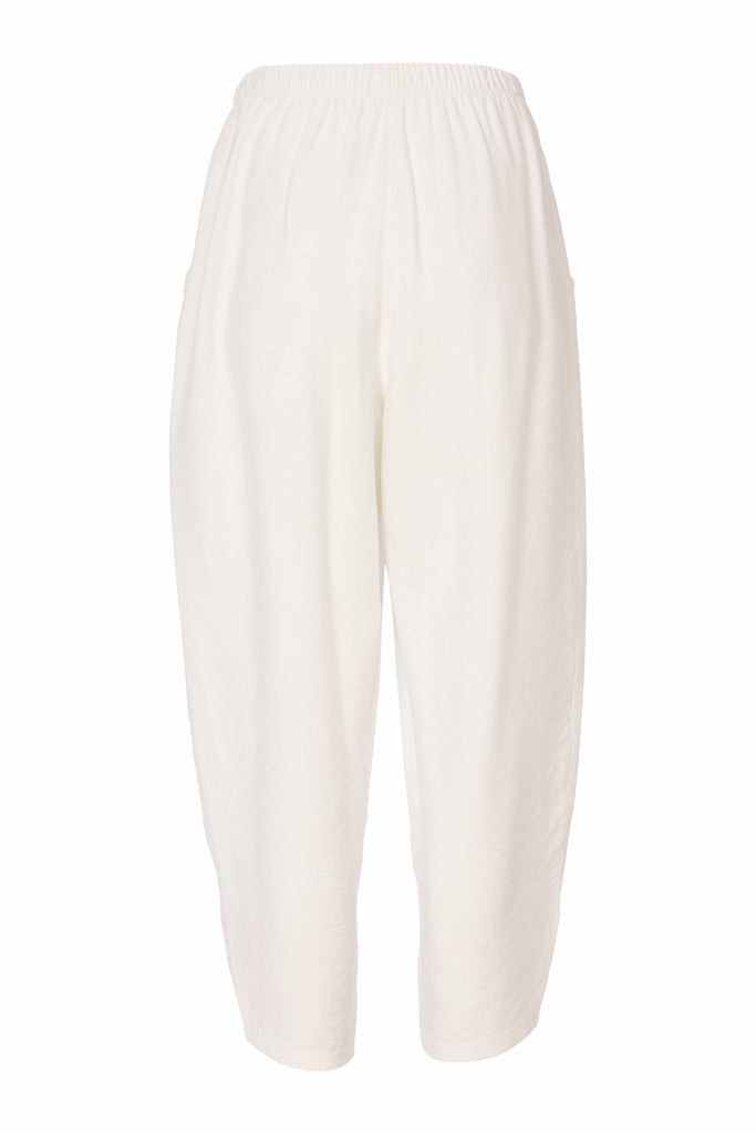 White Curved Detail Trouser 217