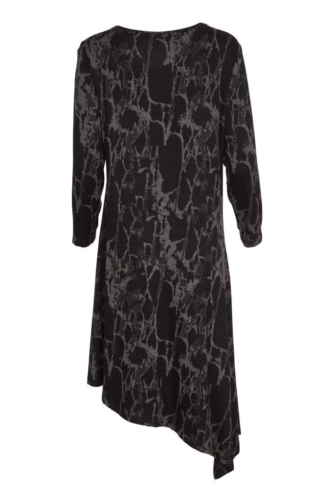 Print Angled Hem Dress 176