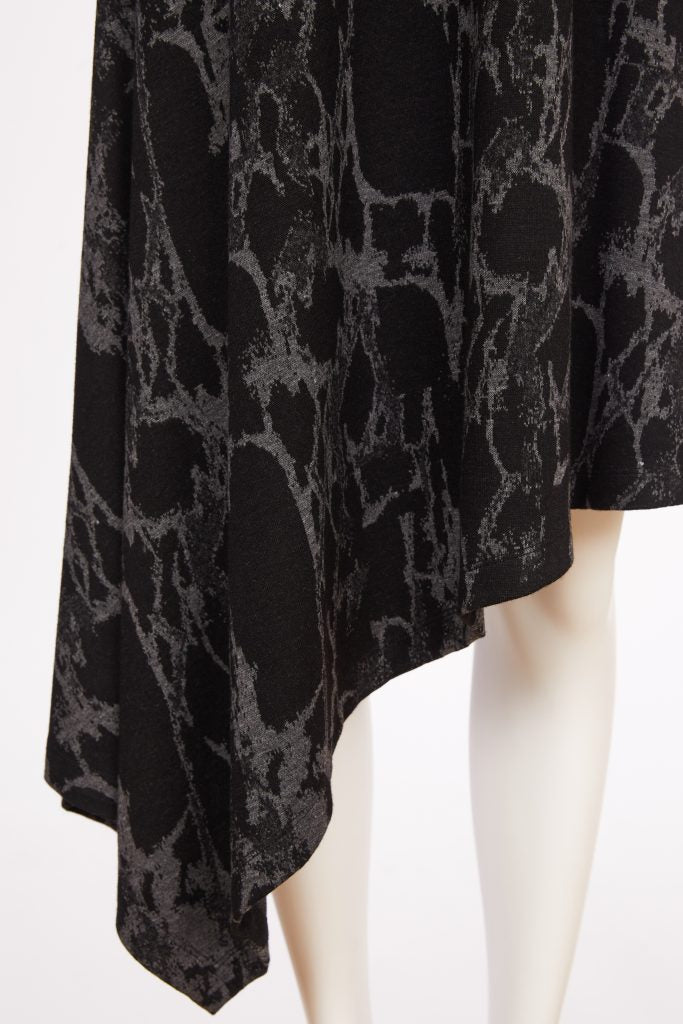 Print Angled Hem Dress 176
