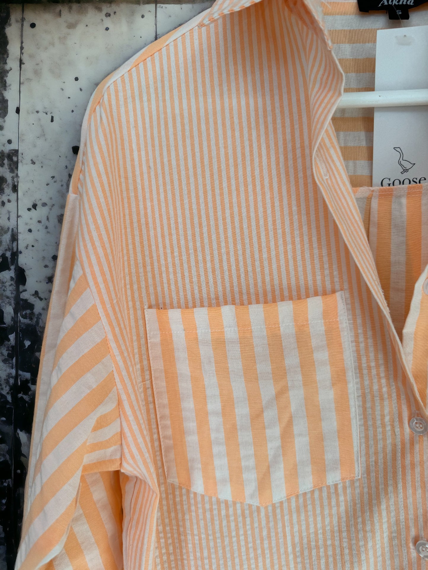 Peach Striped Shirt