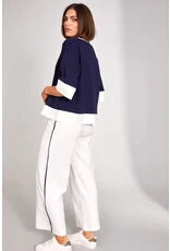White Side Stripe Trouser